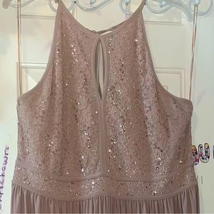 Light pink/peach colored dress, size 16W, worn once